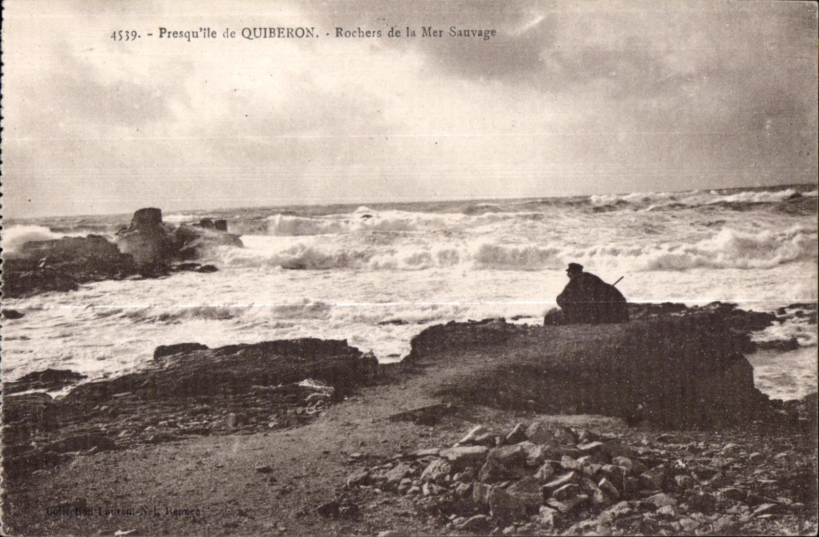 CPA Quiberon Presqu ile de Rochers de la Mer Sauvage