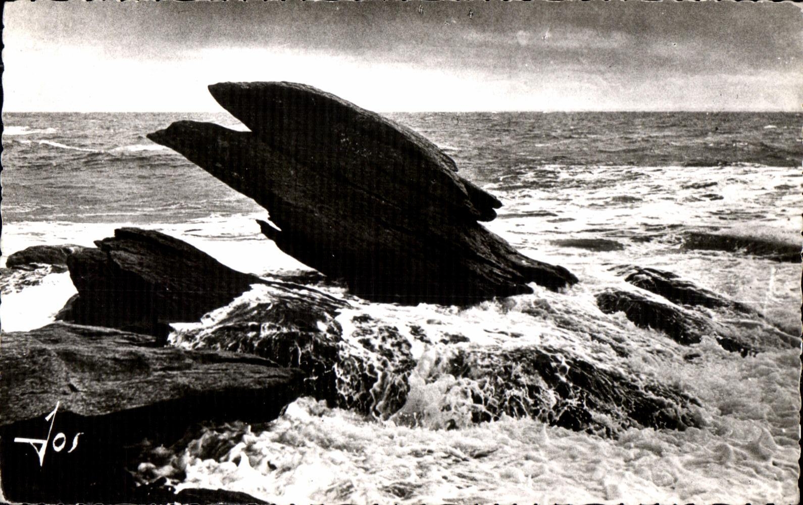 CPA Quiberon Presquile de Curieux Rochers en Forrne 