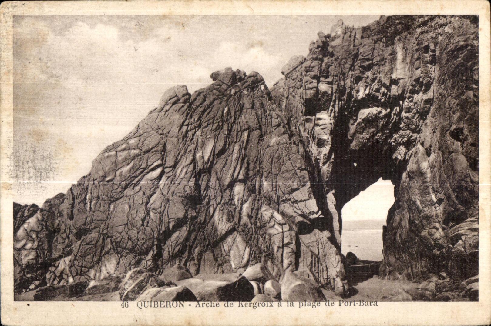 CPA Quiberon Arche de Rergroix a la Plage de Port Bara