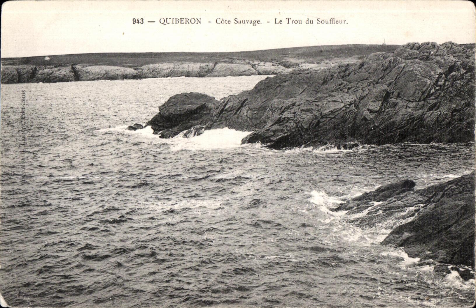 CPA Quiberon Cote Sauvage Le Trou du Souffeur