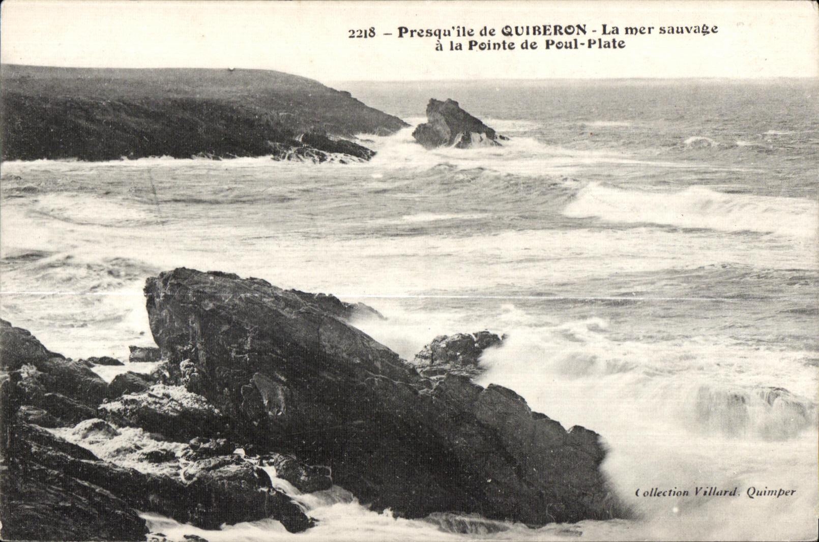 CPA Presquile de Quiberon La mer Sauvage a la pointe de Poul Plate