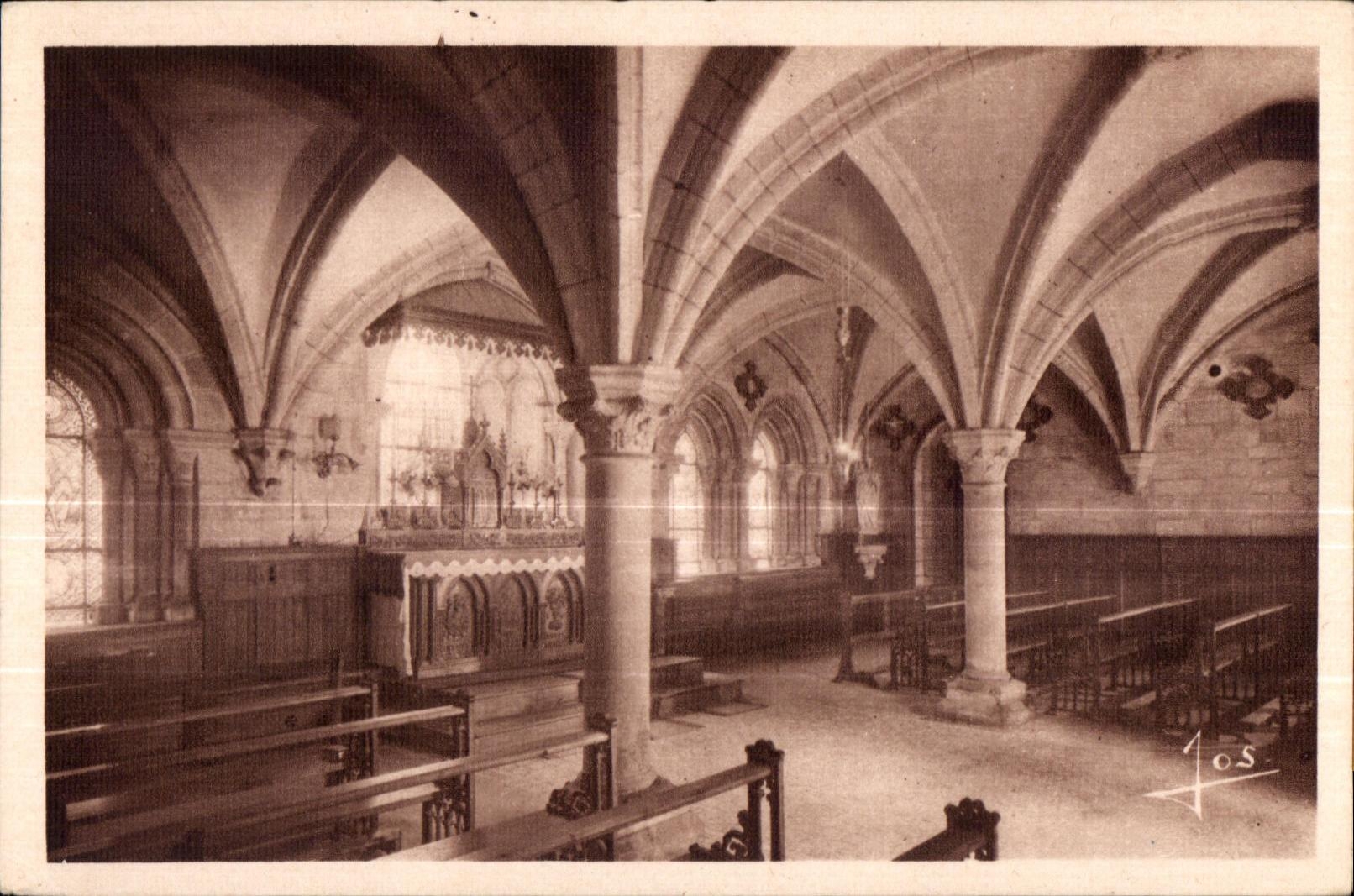 Sitio de Notre Dame De Langonnet Capitulpaire de la abadia de CPA el interior del siglo XII