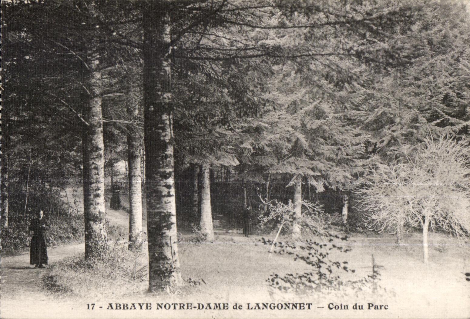 CPA Abbay Notre Dame de Langonnet Corner del parque