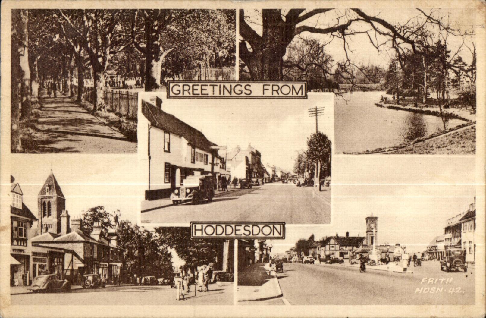 CPA Greetings From Hoddesdon
