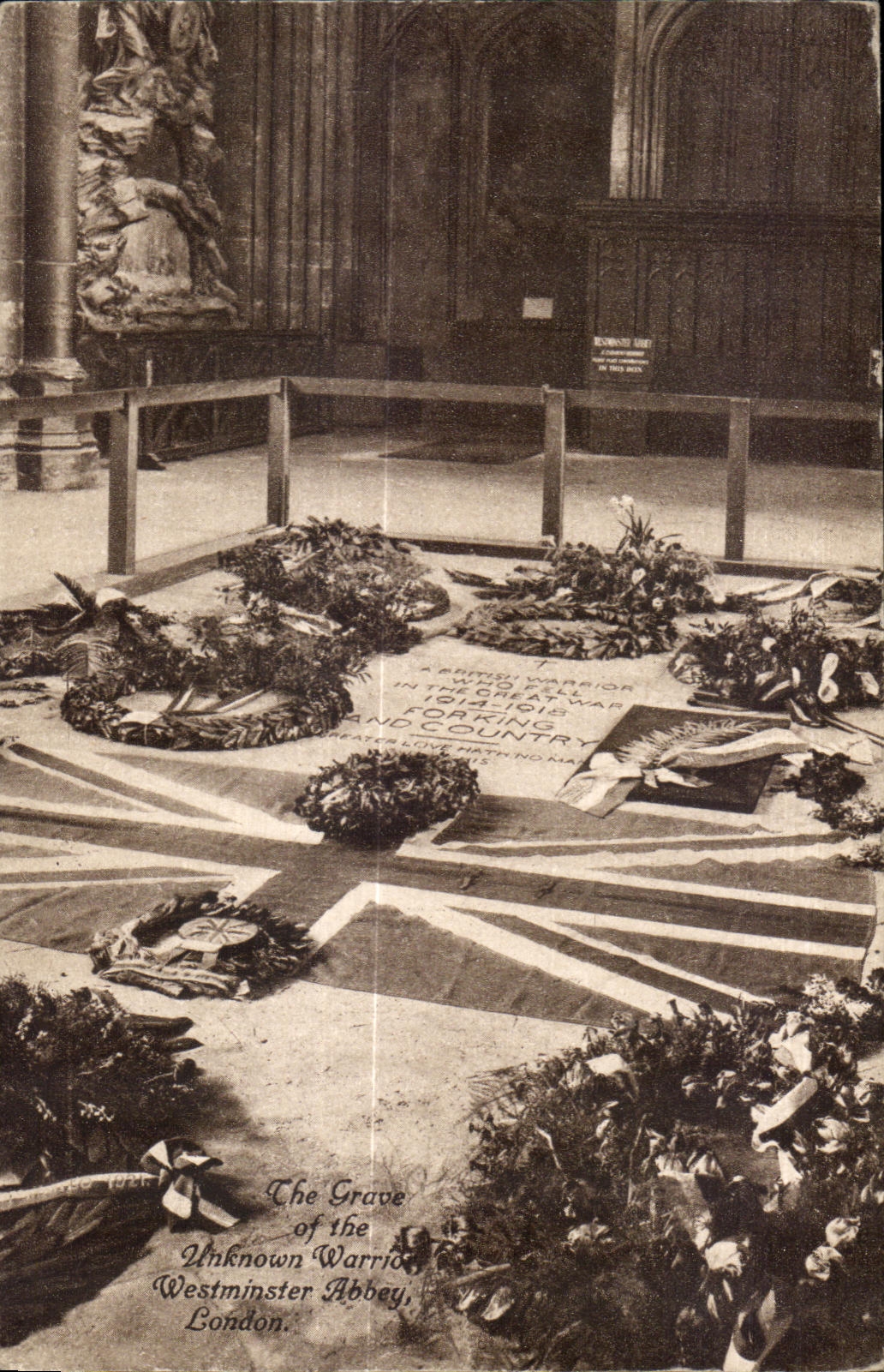 CPA The Engraves off the Unknown Warrion Westminster Abbey London