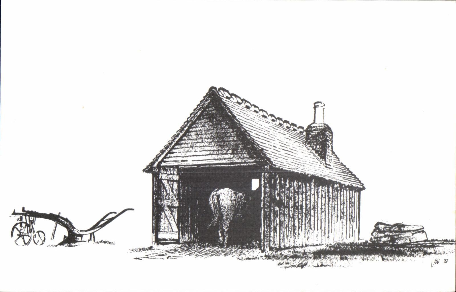 CPSM Drawing by John Warren hon architect to the Museum Singleton Sussex