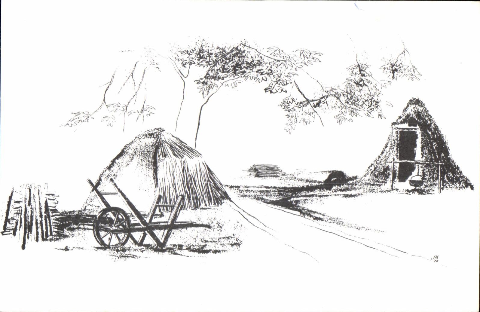 CPA Drawing by John Warren hon architect to the Museum Singleton Sussex
