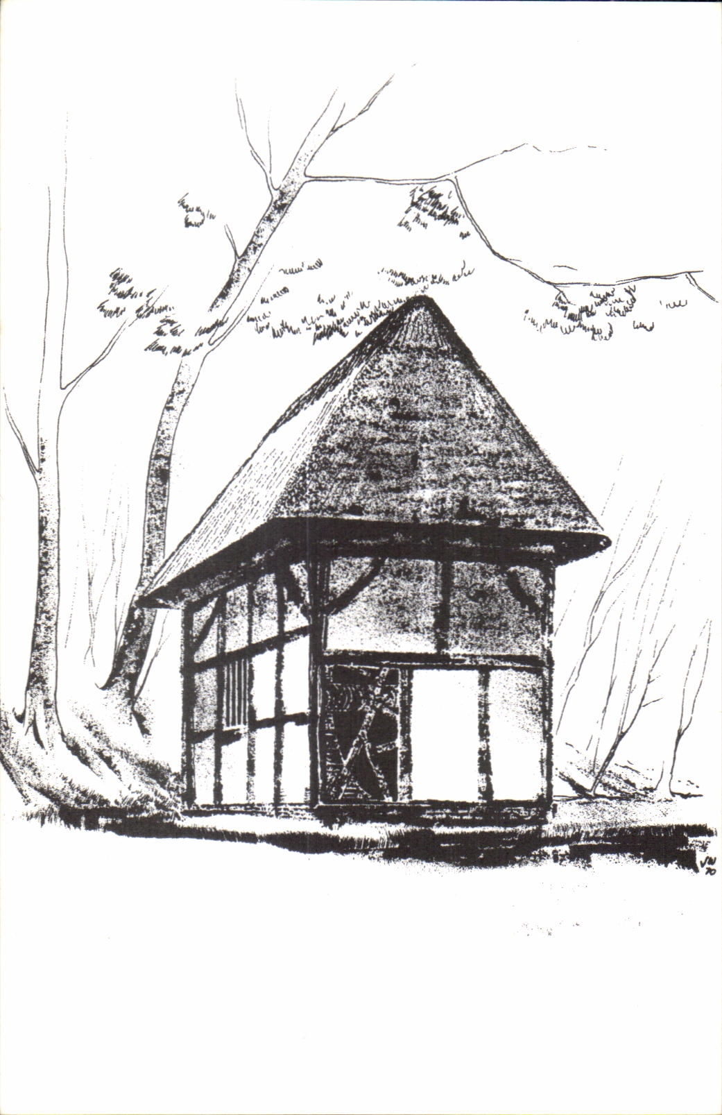 CPA Weald And Downland Open Air Museum Singleton Sussex Drawing by John Warren hon