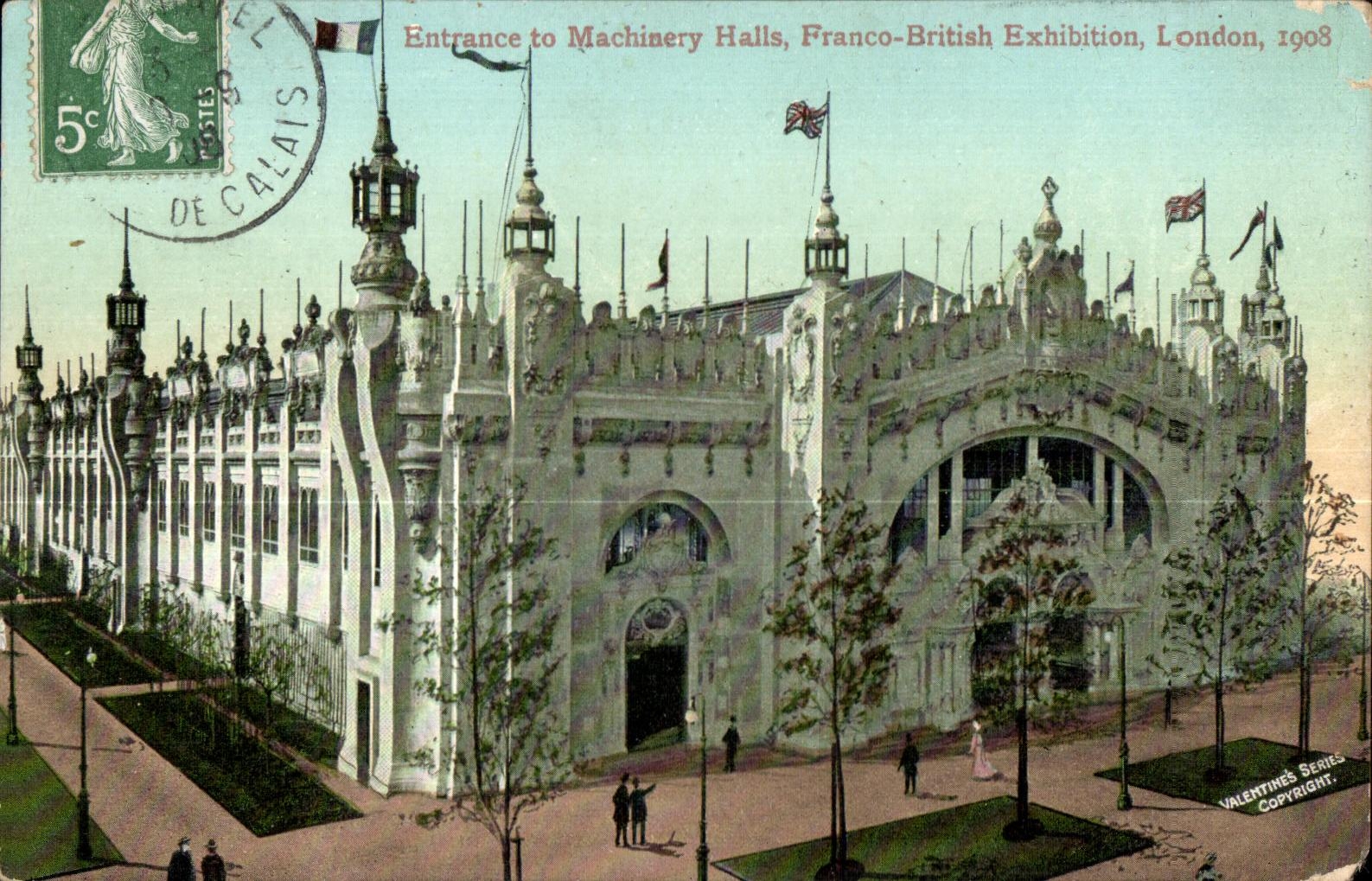 CPA Fan-in to Machinery Halls Free British London Exhibition