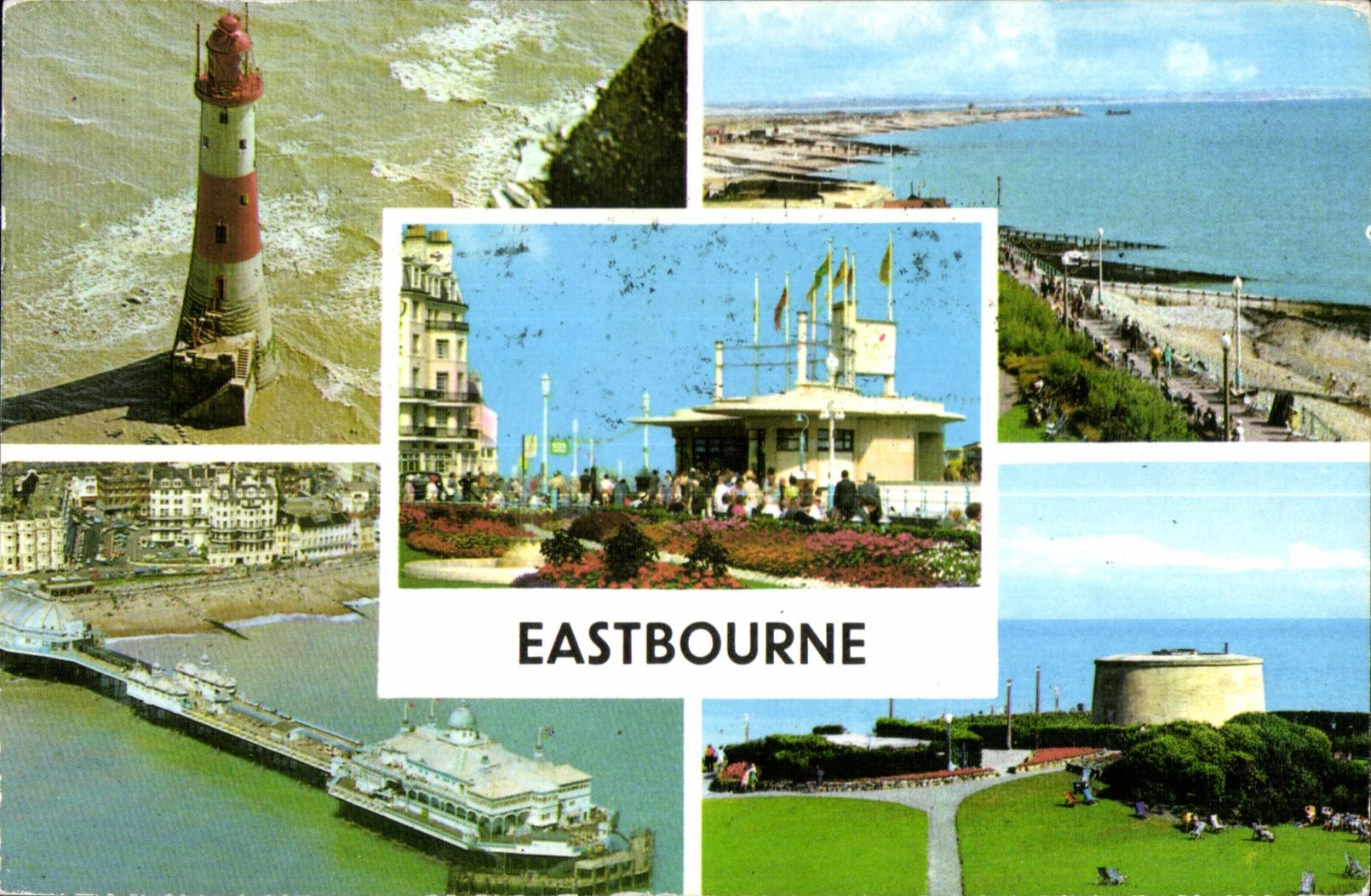 CPSM Beachy Head Royal Parade Carpet Gardens The Pier The Wish Tower Eastbourne