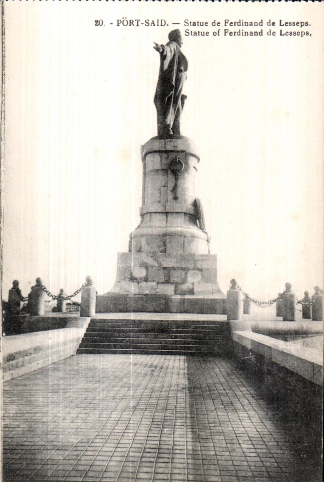 Estatua portuaria dicha de CPA de Fredinand de Lesseps Statue de Fredinand de Lesseps Egipto Egipto