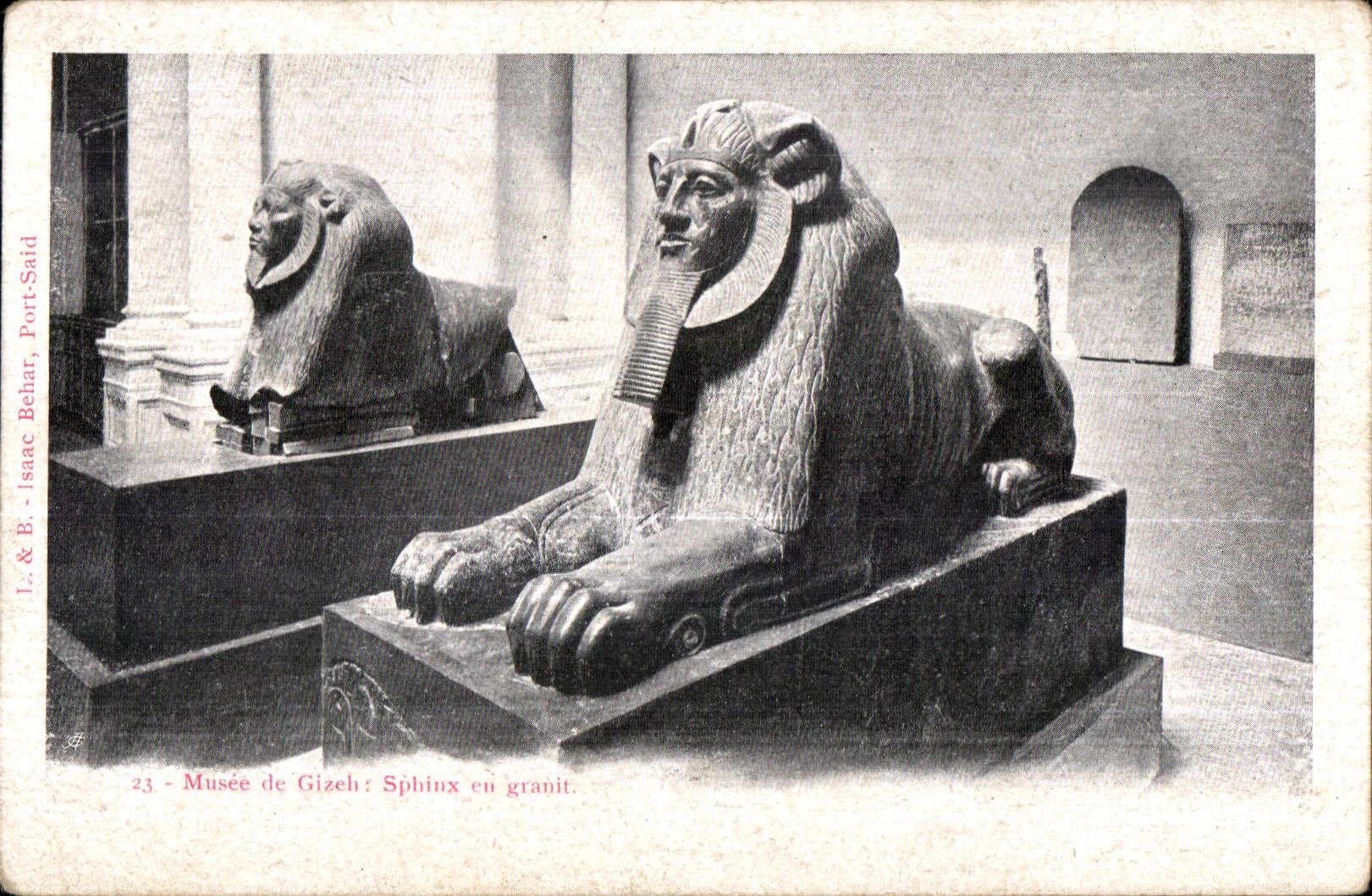 El museo de CPA de la esfinge de Gizeh tiene granito Egipto Egipto