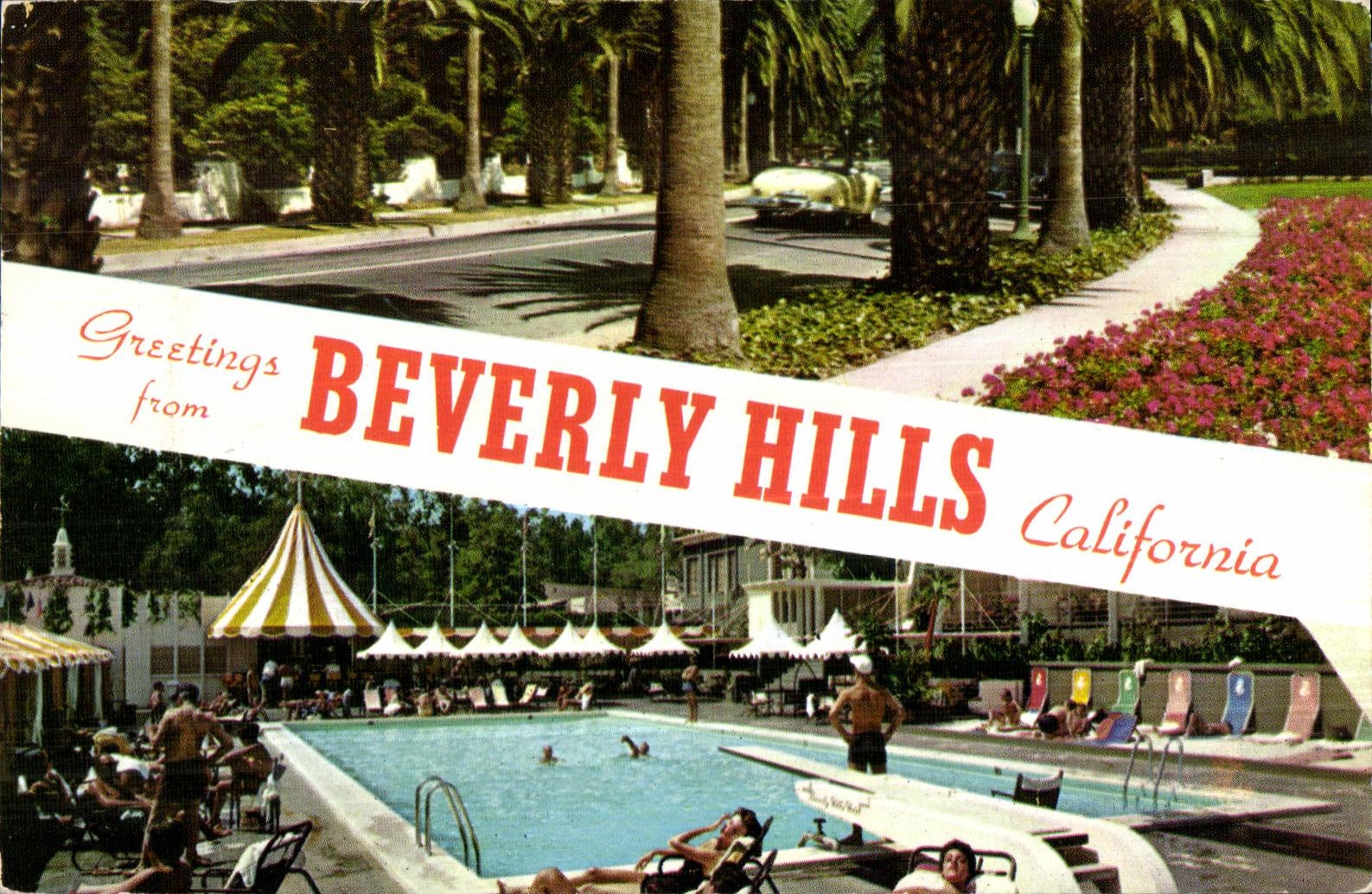 CPSM Greetings From Beverly Hills California