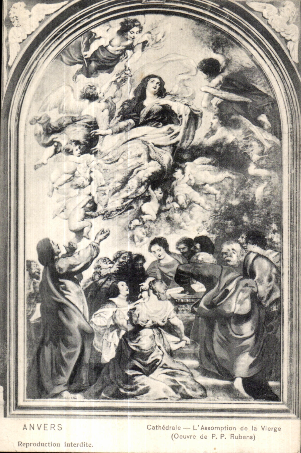 Asuncion de la catedral de CPA Amberes de la Virgen de Rubens