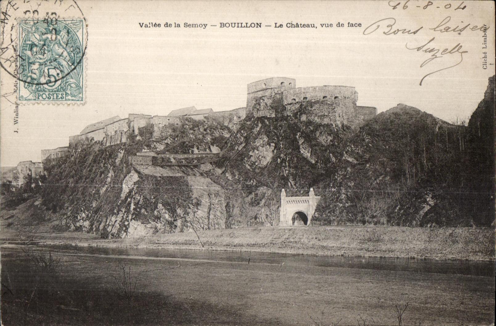 CPA Valle de la Semoy Bouillon Le Chateau vue de face