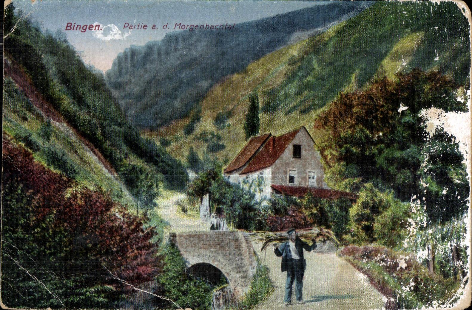 CPA Bingen Partie a d Morgenbacatal