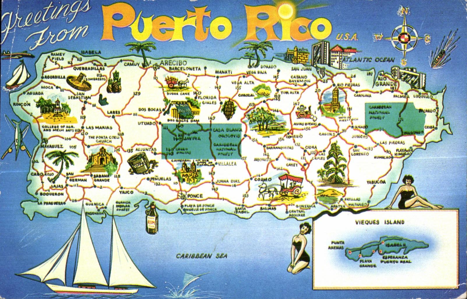 CPSM Greetings From Puerto Rico