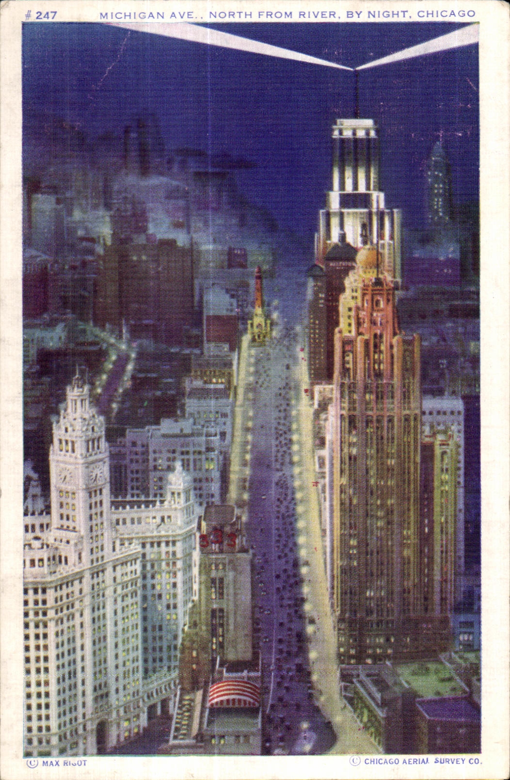 CPA Michigan Ave North From River By Night Chicago