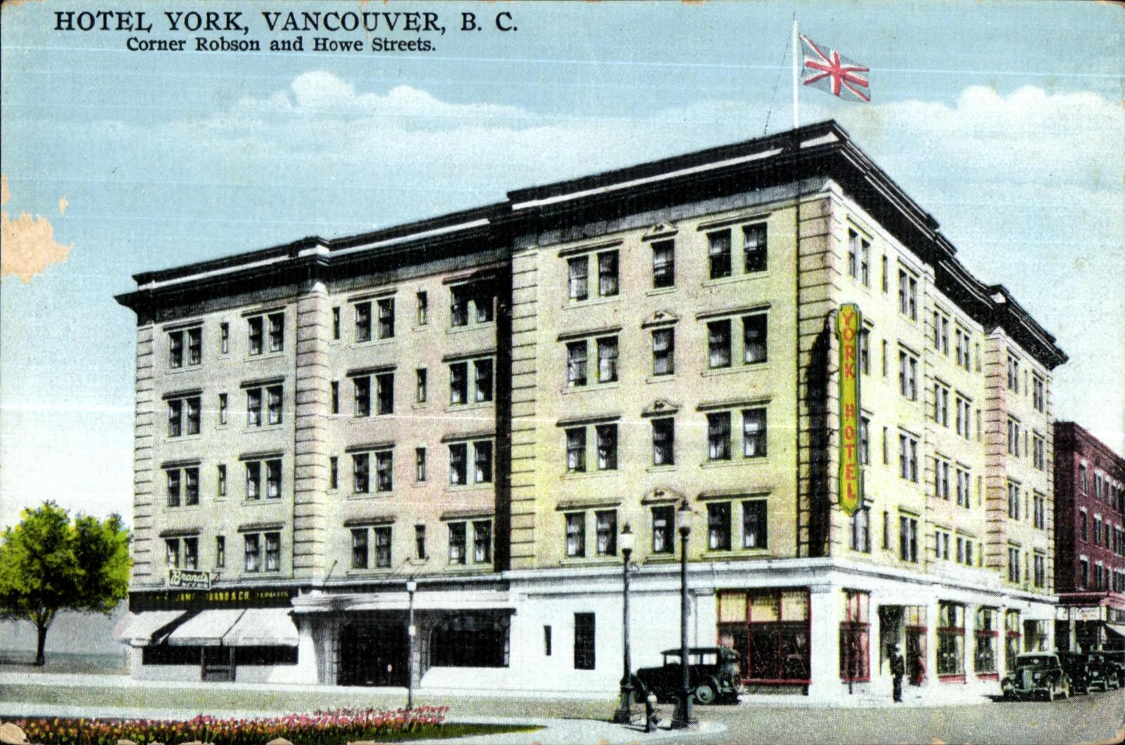 CPA Hotel York Vancouver B C Corner Robson and Howe Streets