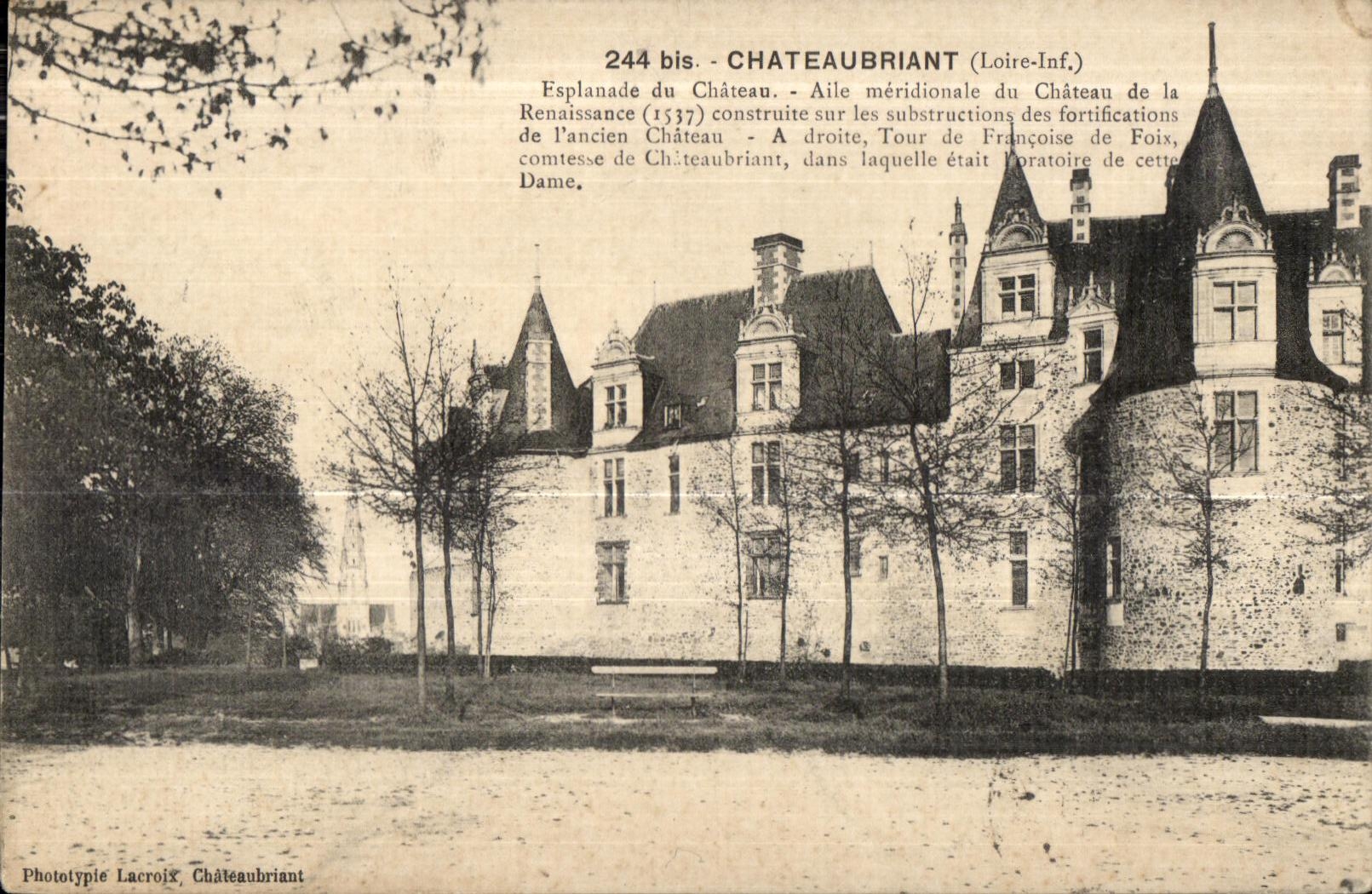 Chateaubriant - Esplanade of the Castle - CPA
