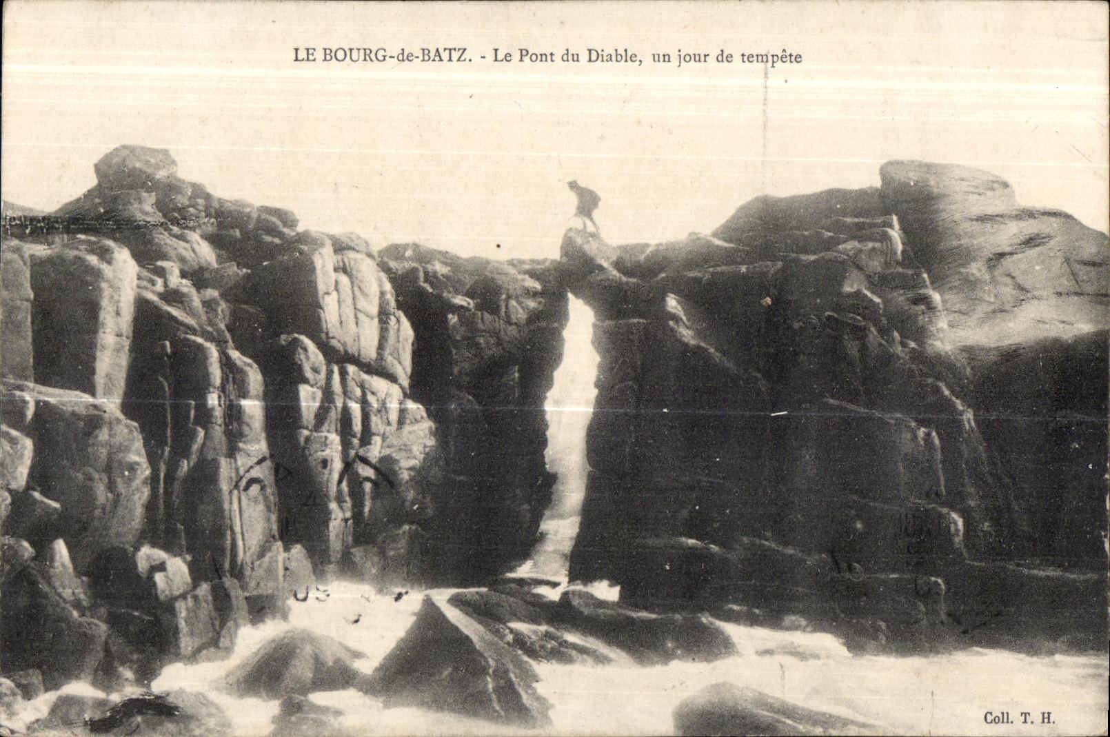 CPA the Borough of Batz the Bridge of the Devil one day of storm