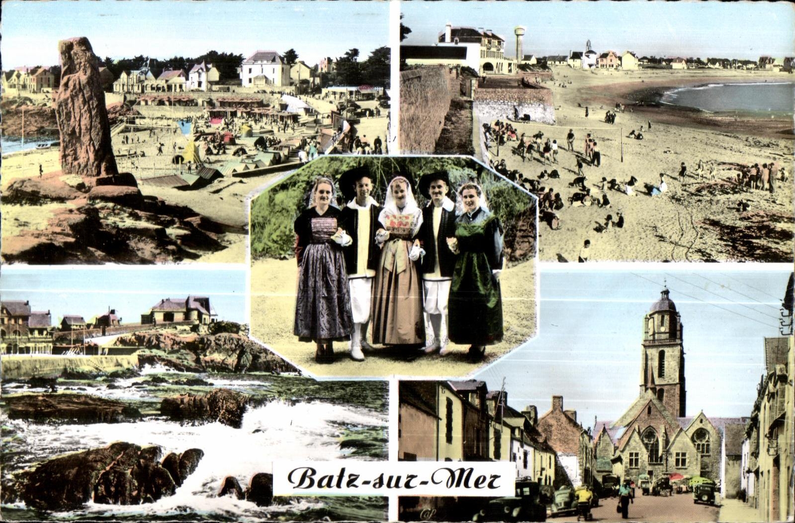 CPA Batz On Sea the Menhir and the Beach