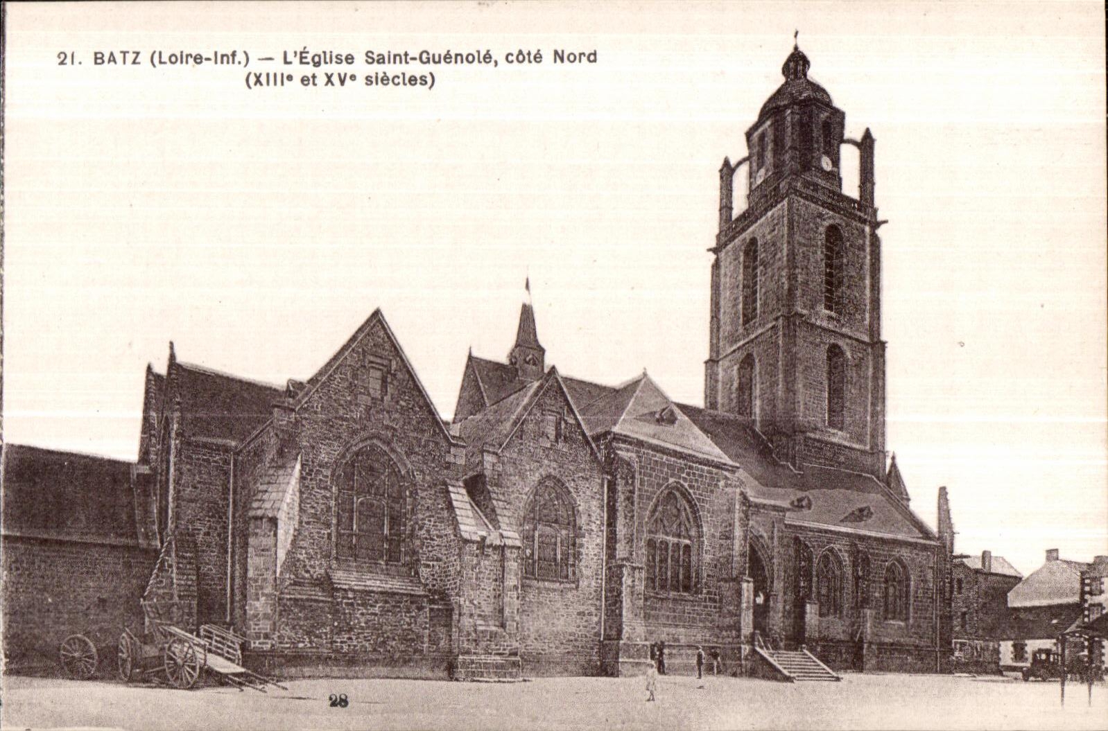 CPA Batz Church Saint Guenole dimensions Northern
