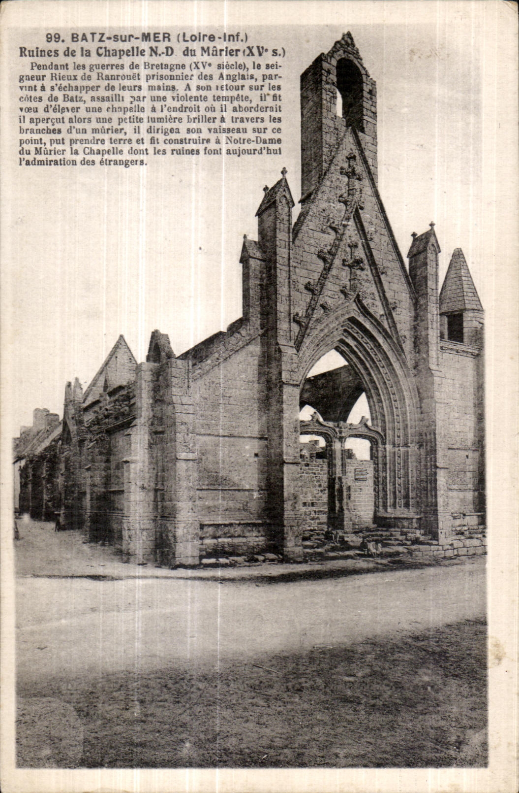 CPA Batz en las ruinas del mar de la cAmara acorazada del Arbol de mora