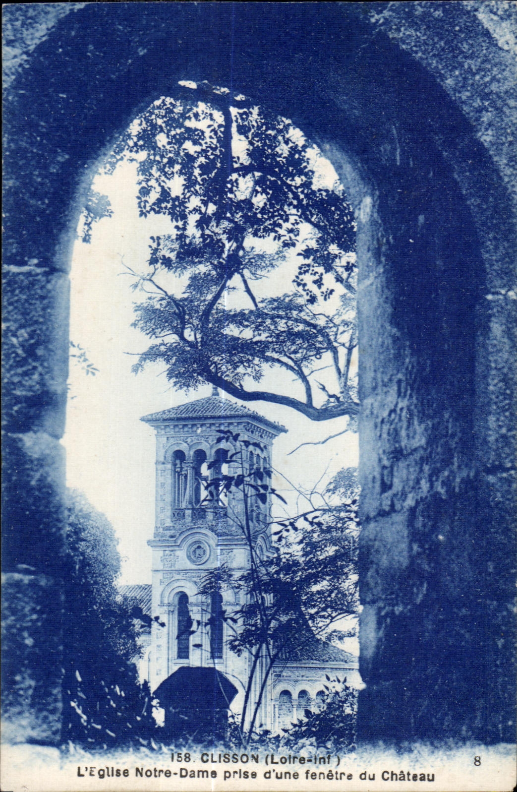 Clisson - Notre Dame Church taken a window of the castle - CPA