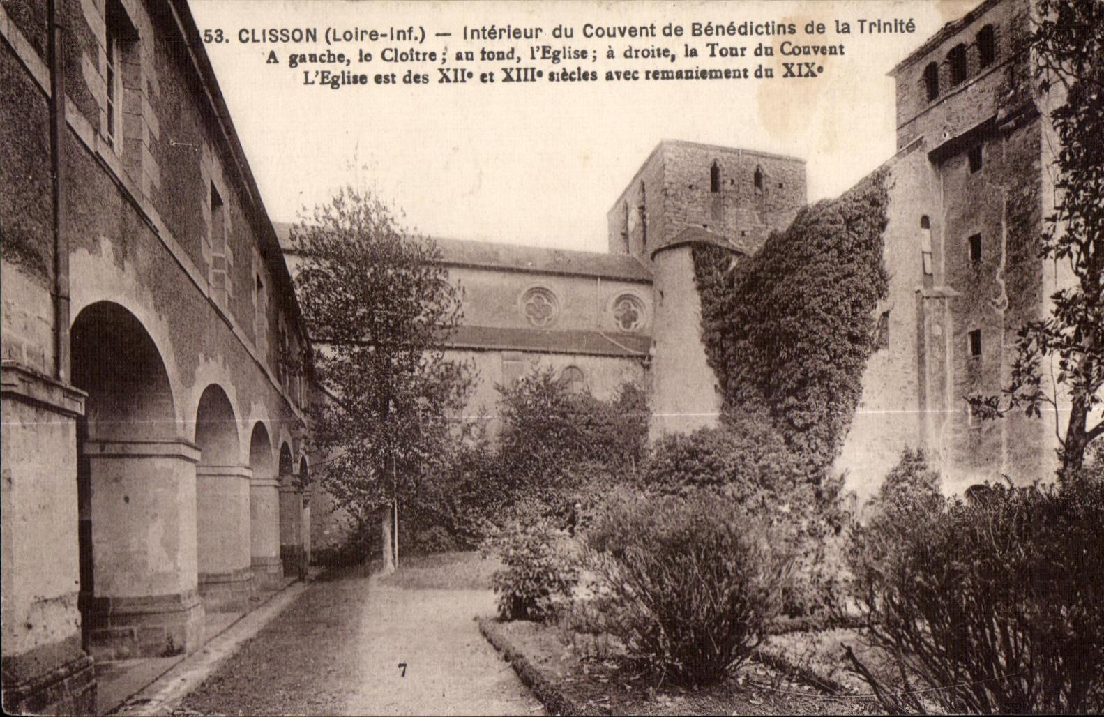 Clisson - interior del convento - CPA