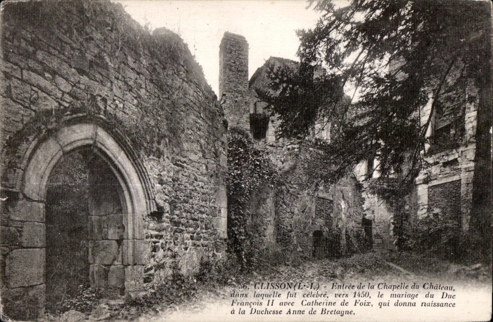 Clisson - entrada de la cAmara acorazada del castillo - CPA