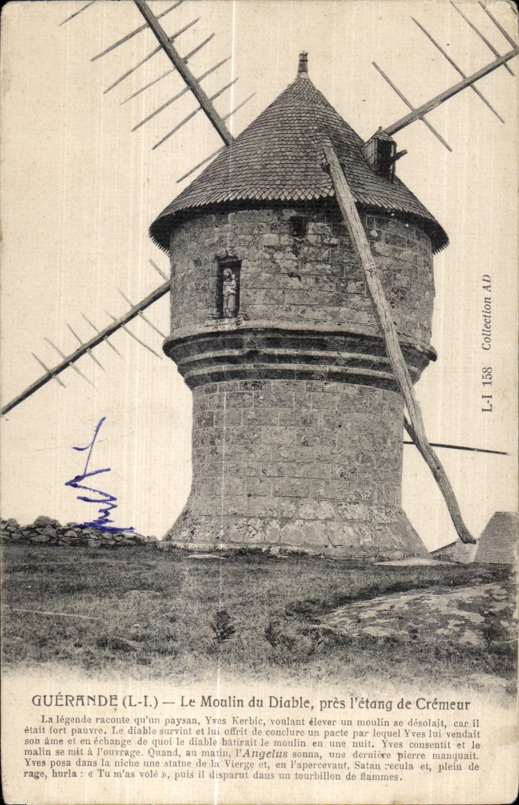 CPA Guerande Le Moulin Du Diable pres L etang de Cremeur