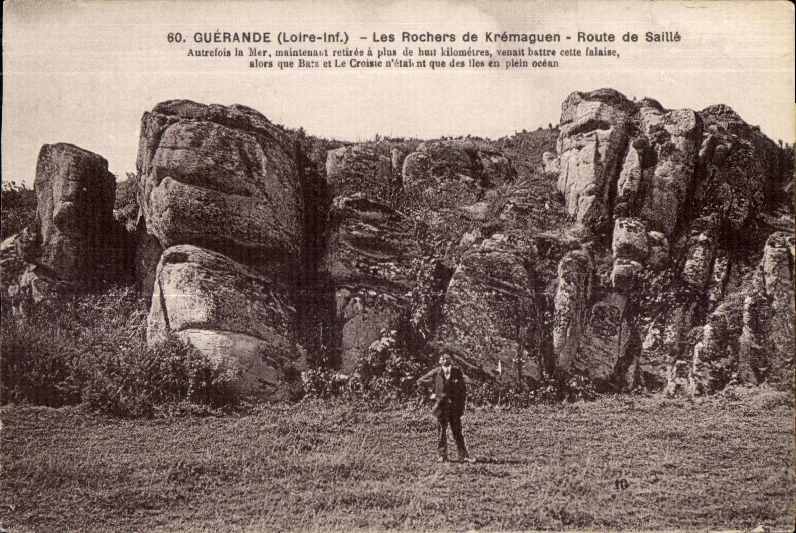 CPA Guerande (Loire Inf) Les Rochers de kremaguen Route de Saille