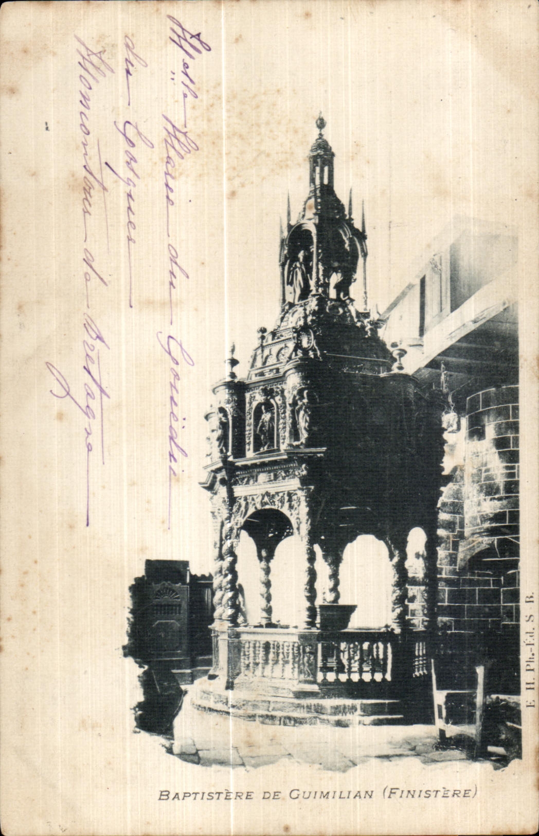 CPA Baptistere De Guimiliau 