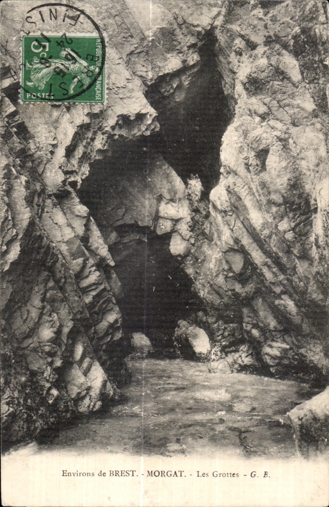 CPA Environs de Brest Morgat Les Grottes