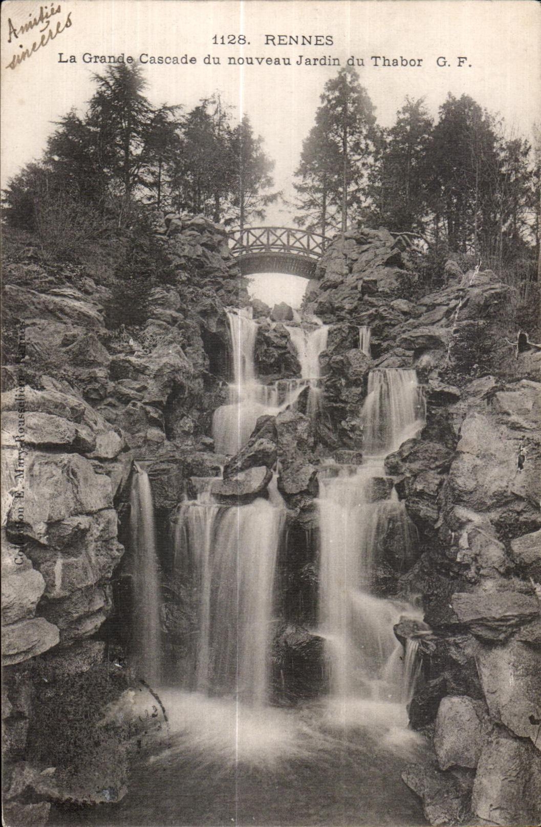 CPA Rennes La Grande Cascade du nouveau Jardin du Thabor
