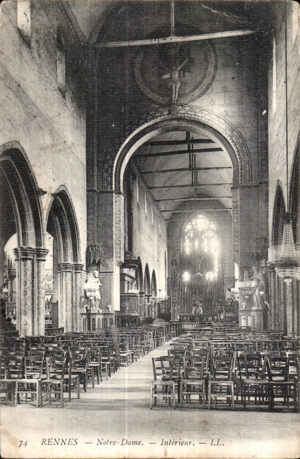 CPA Rennes Notre Dame Interieur