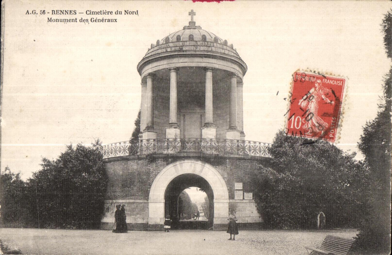 CPA Rennes Cimetiere du Nord Monument des Generaux