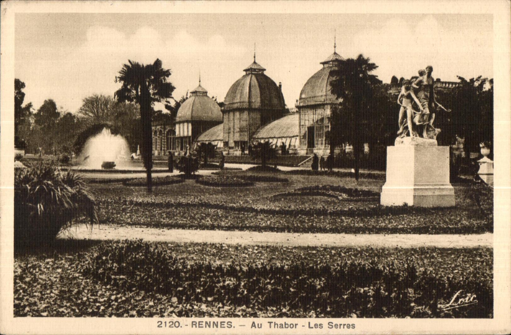 CPA Rennes Palais Au Thabor Les Serres