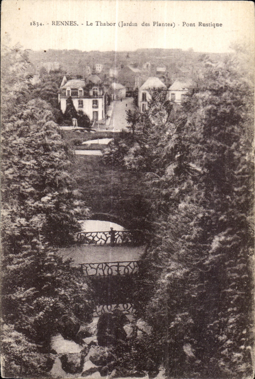 CPA Rennes Le Thabor (Jardin des Plantes) Pont Rustique