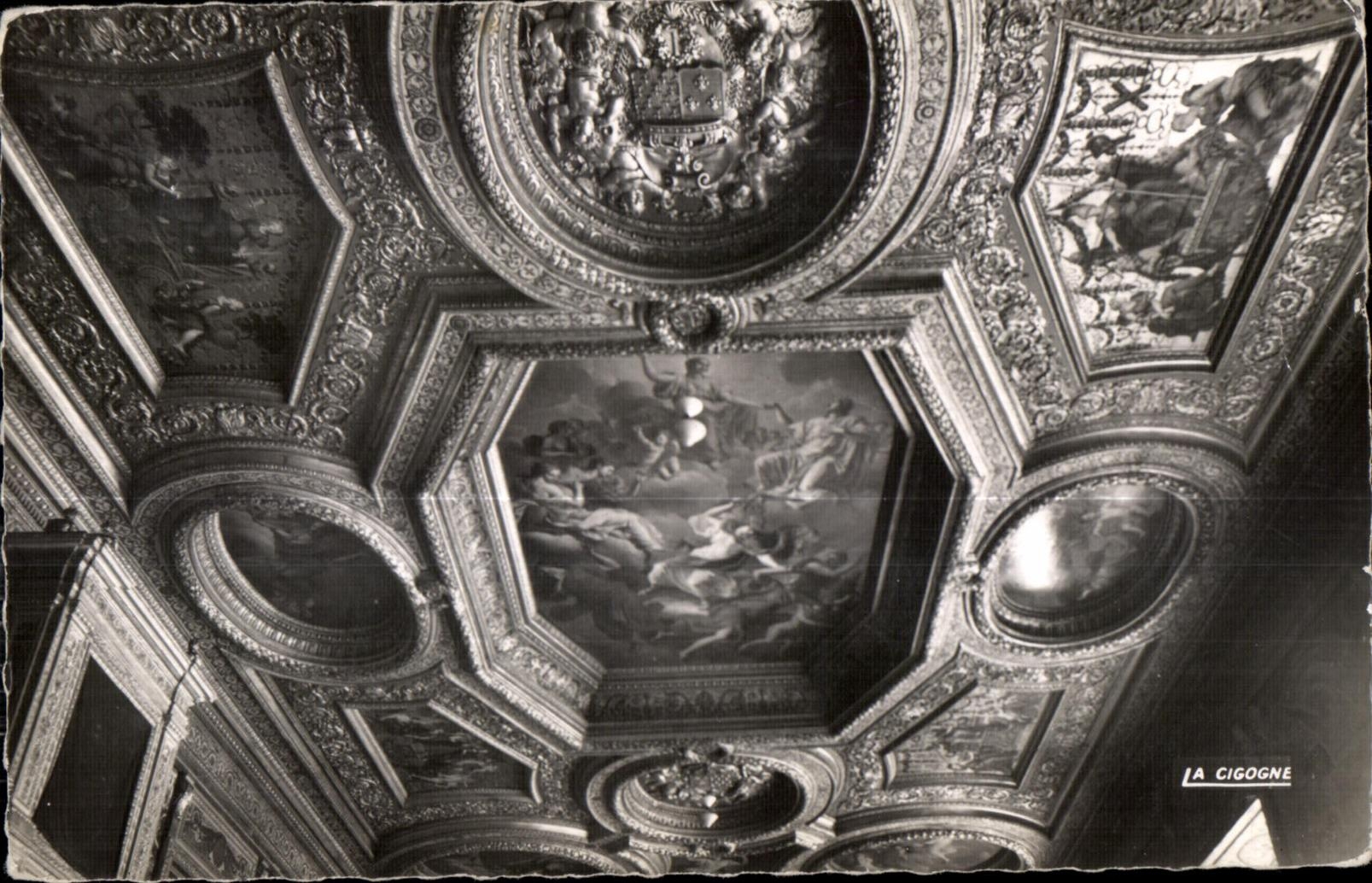 CPSM Rennes (Ille et Vilaine) Palais de Justice Grande salle du Parlement de Bretage Motifs des Plafonds