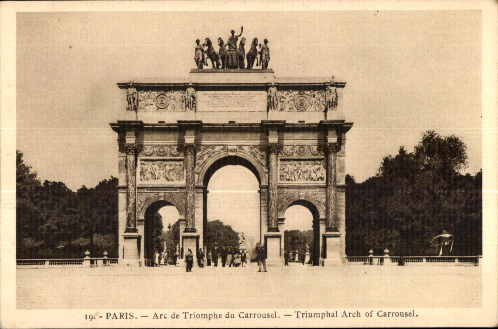 CPA Paris Arc De Triomphe del arco triunfal del carrusel del carrusel