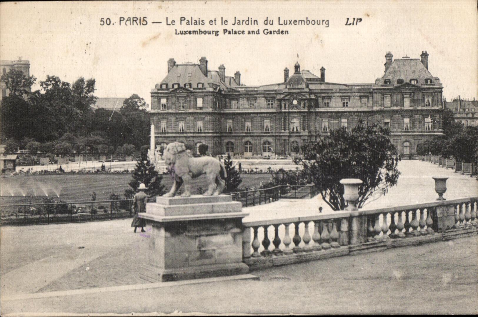 CPA Paris the Palate and the Garden of Luxembourg Lip Lukembourg De luxe hotel and Garden