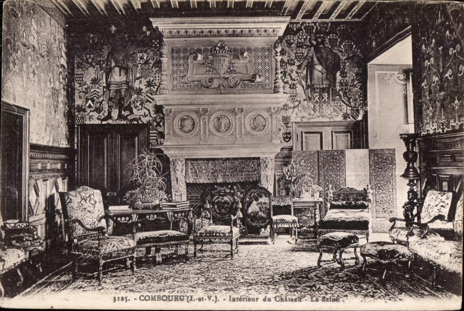 CPA Combourg (I et V) Interieur du Chateau