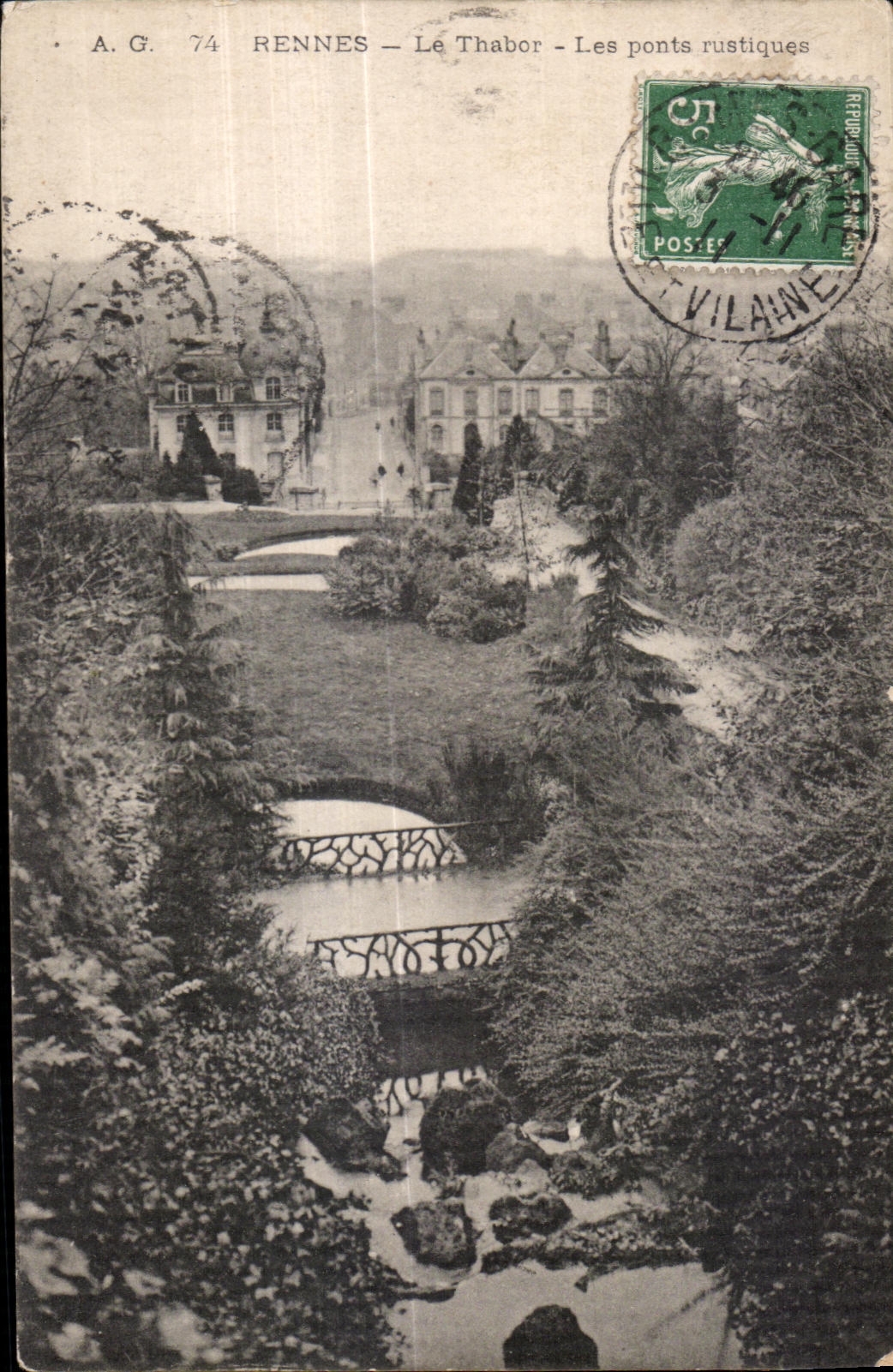 CPA Rennes Le Thabor Les Ponts Rustiques