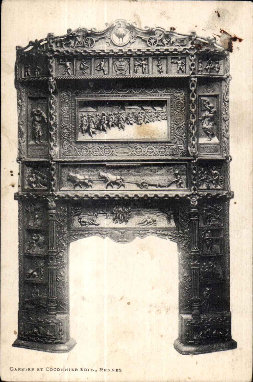 CPA cheminee d art Dinard Renes 