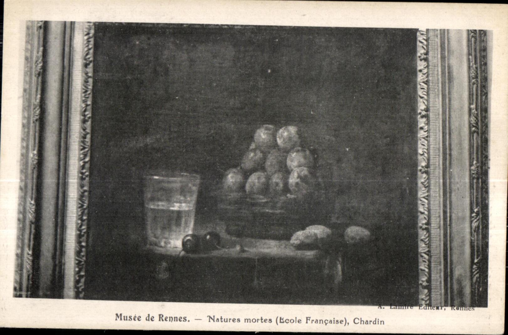 CPA Musee de Rennes Natures Mortes Chardin