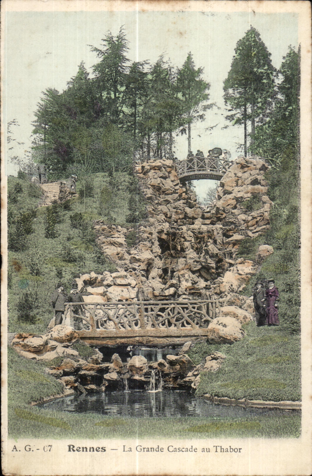 CPA Rennes La Grande Cascade au Thabor