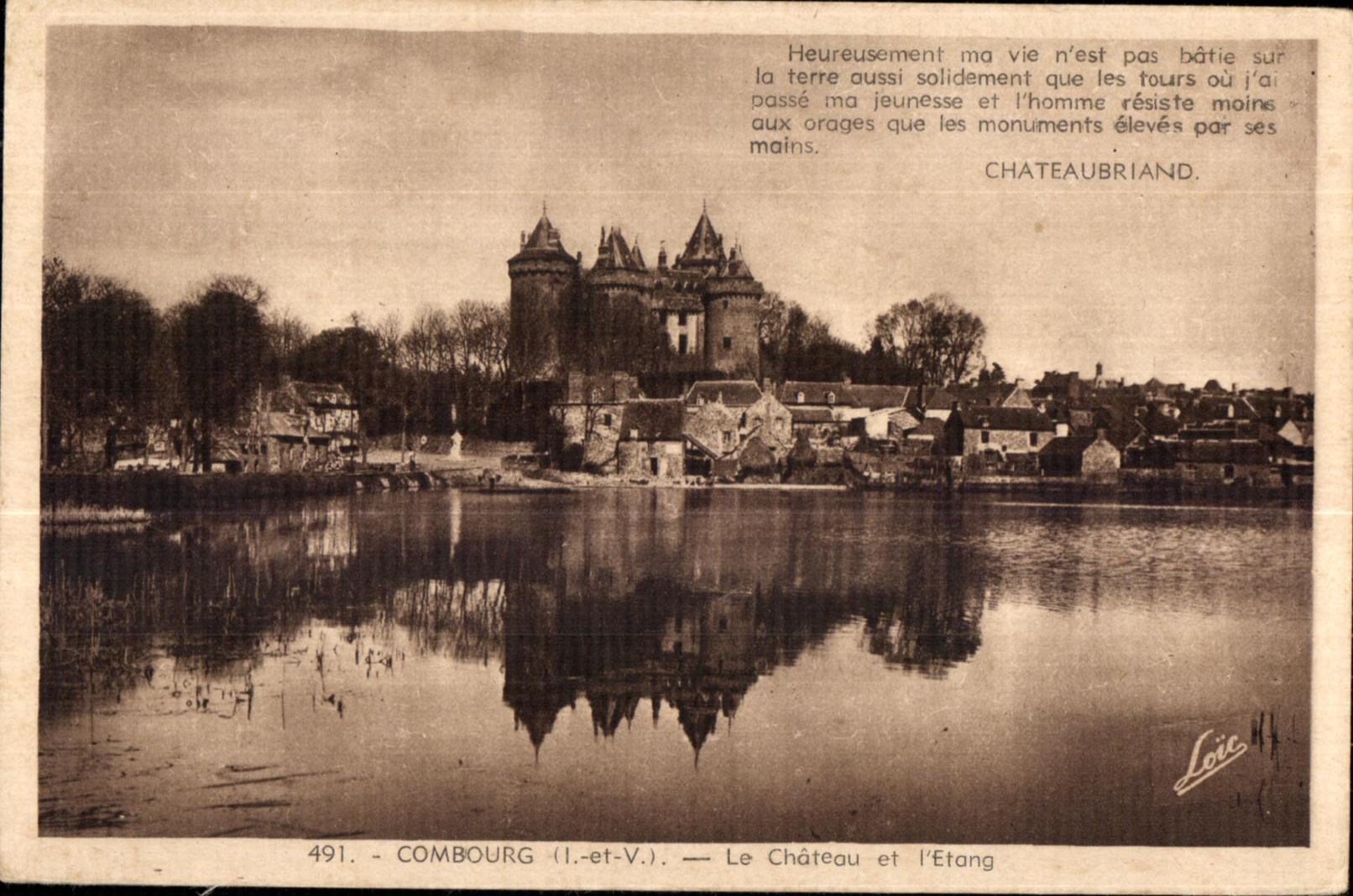 CPA Combourg Le Chateau et l Etang