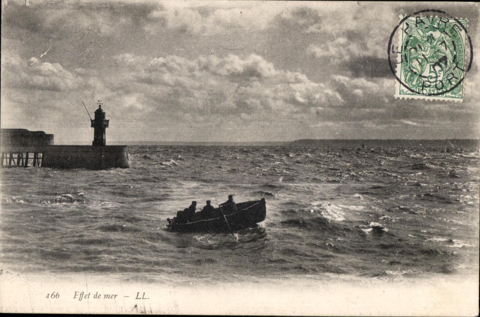 CPA Effet de mer Le Havre Phare Lighthouse
